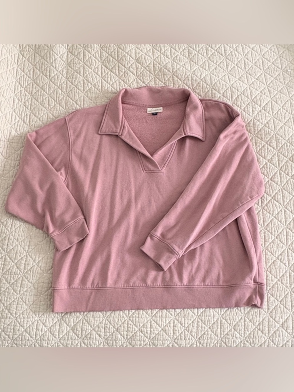 Women’s Collared Pullover Sweatshirt, Univeral Thread - Dusty Pink